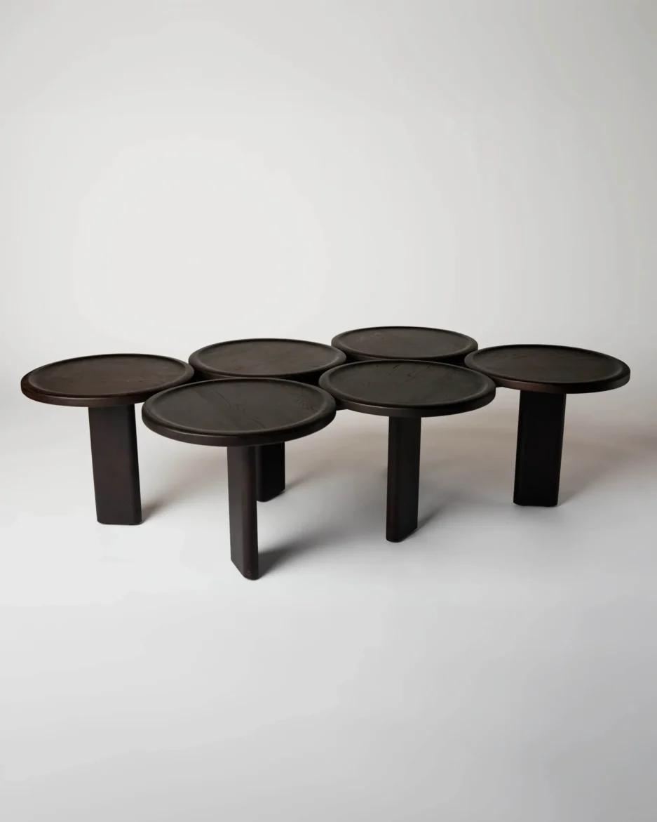 Ako elm wood veener coffetable