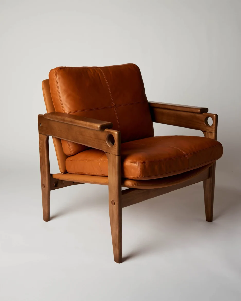 Fuju leather armchair